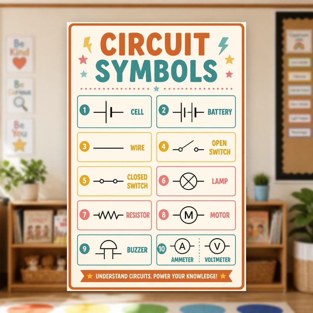 Circuit Symbols Poster