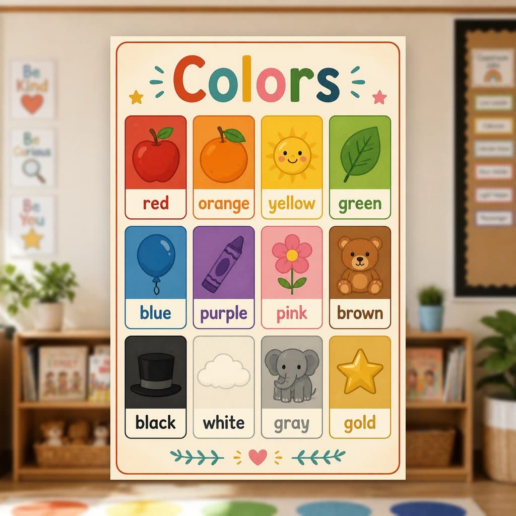 Colors Chart Poster