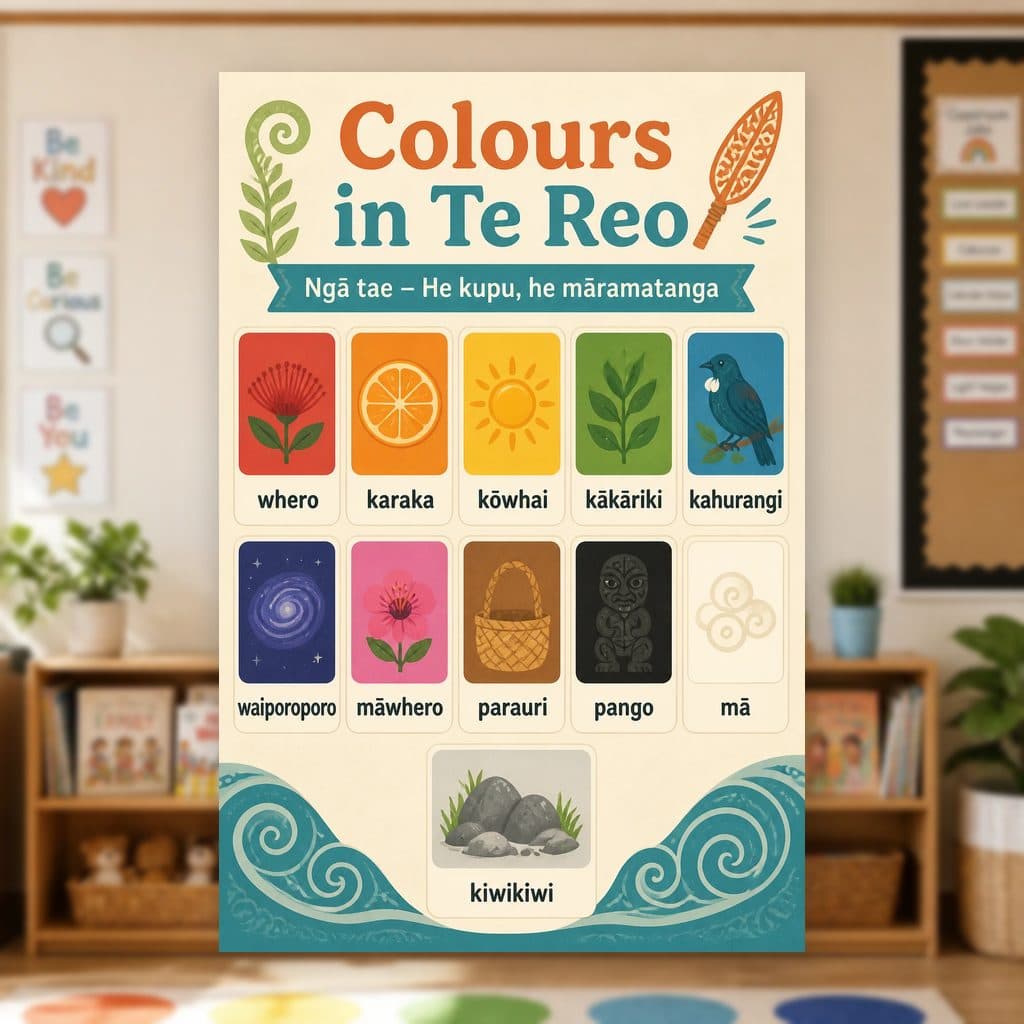Colours in Te Reo Poster
