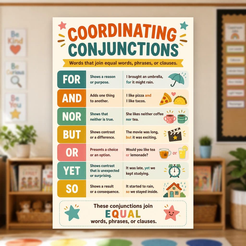 Coordinating Conjunctions Poster