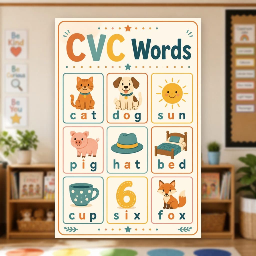 CVC Words Poster