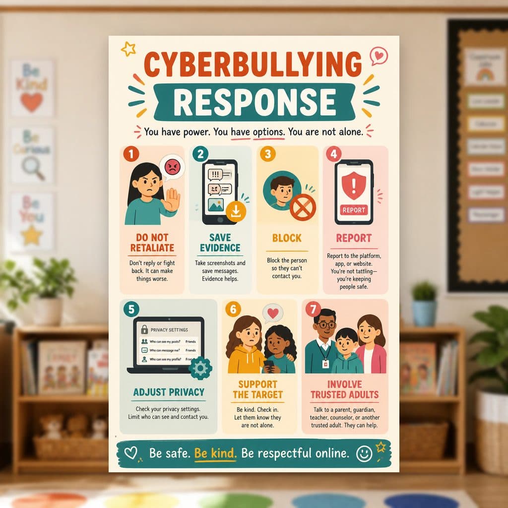 Cyberbullying Response Poster