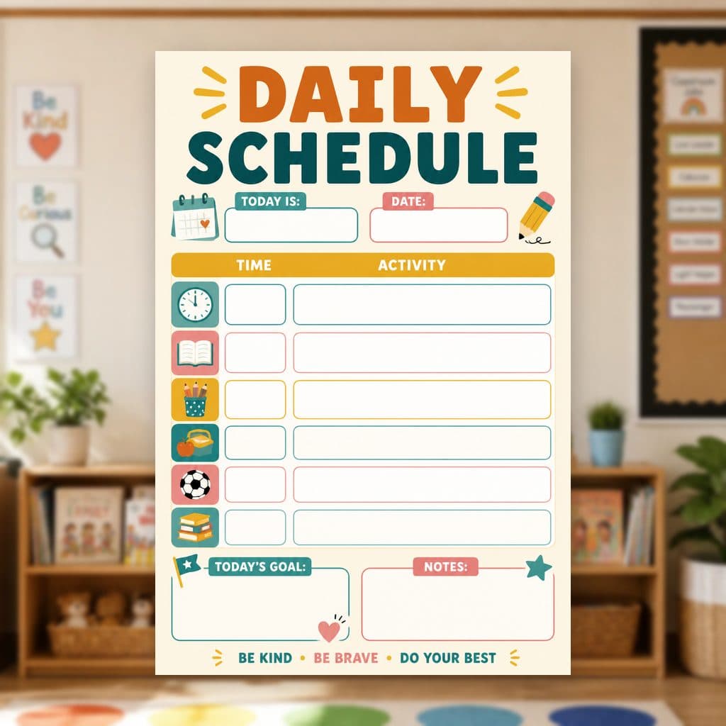 Daily Schedule Poster