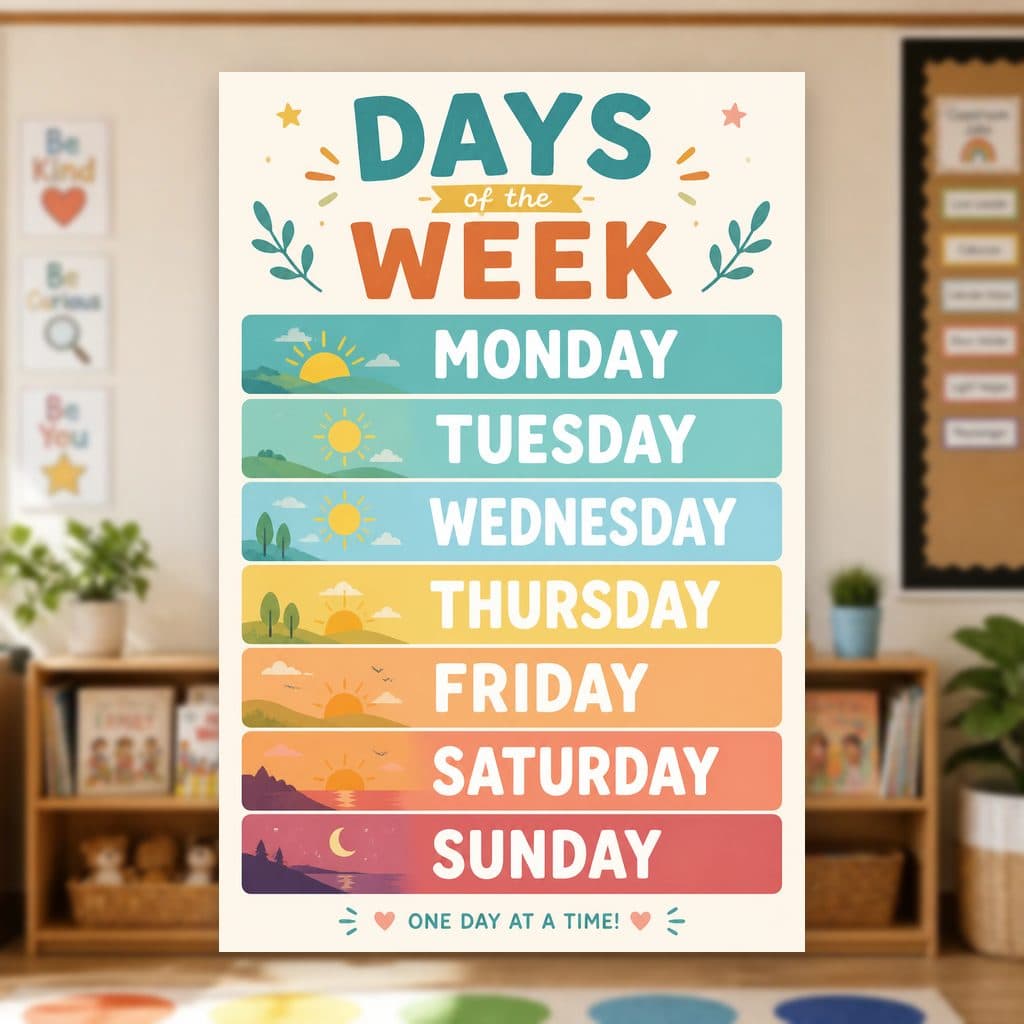 Days of the Week Poster