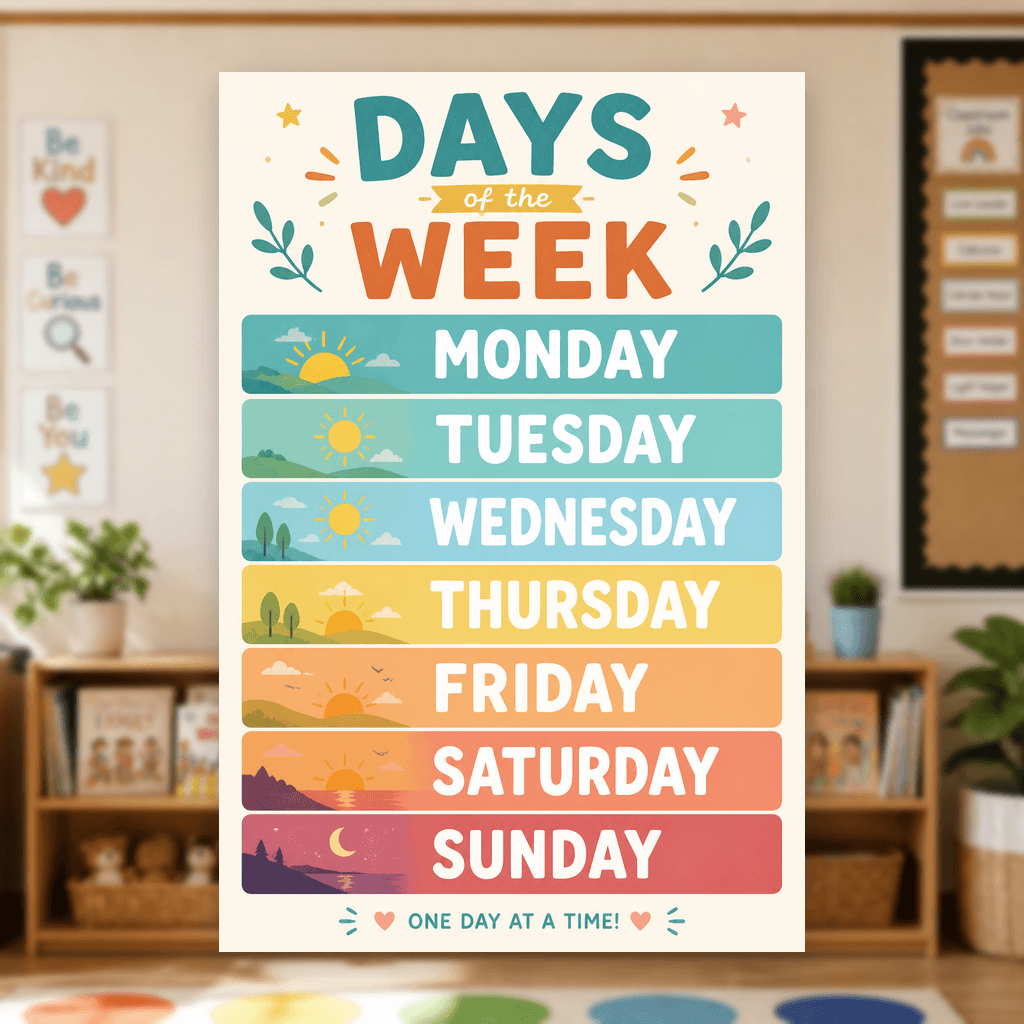 Days of the Week Poster