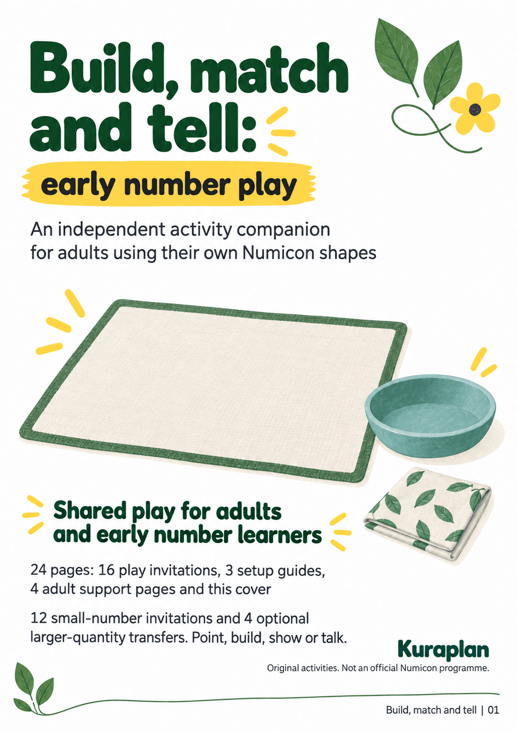 Build, match and tell: early number play