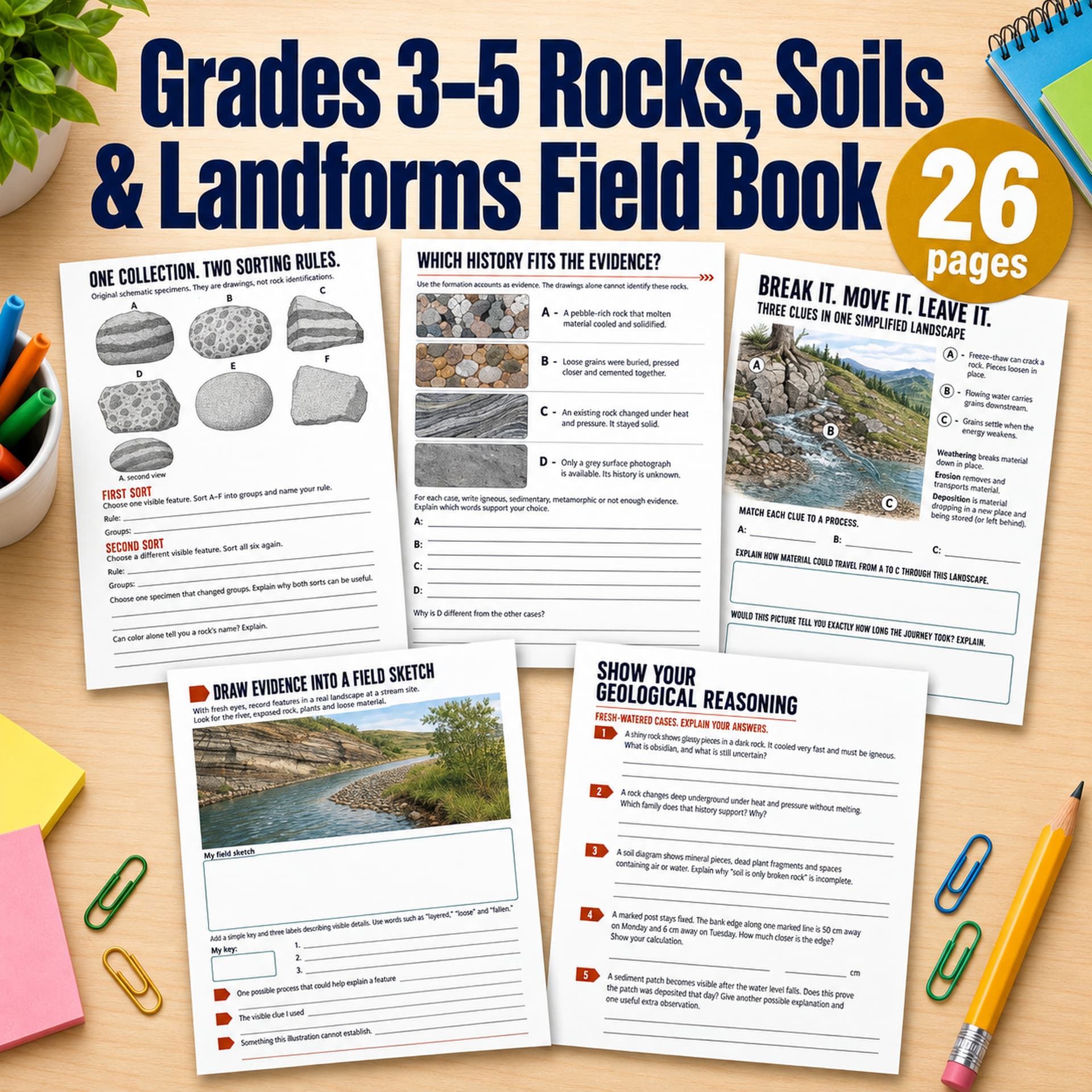 Grades 3–5 Rocks, Soils & Landforms Field Book