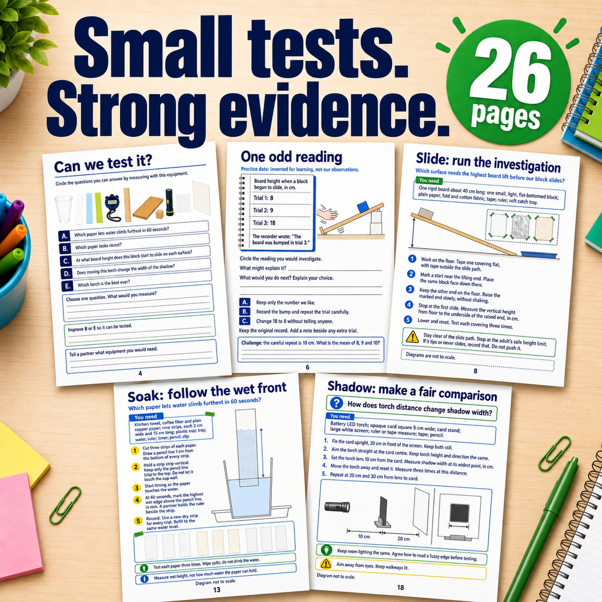 Small tests. Strong evidence.