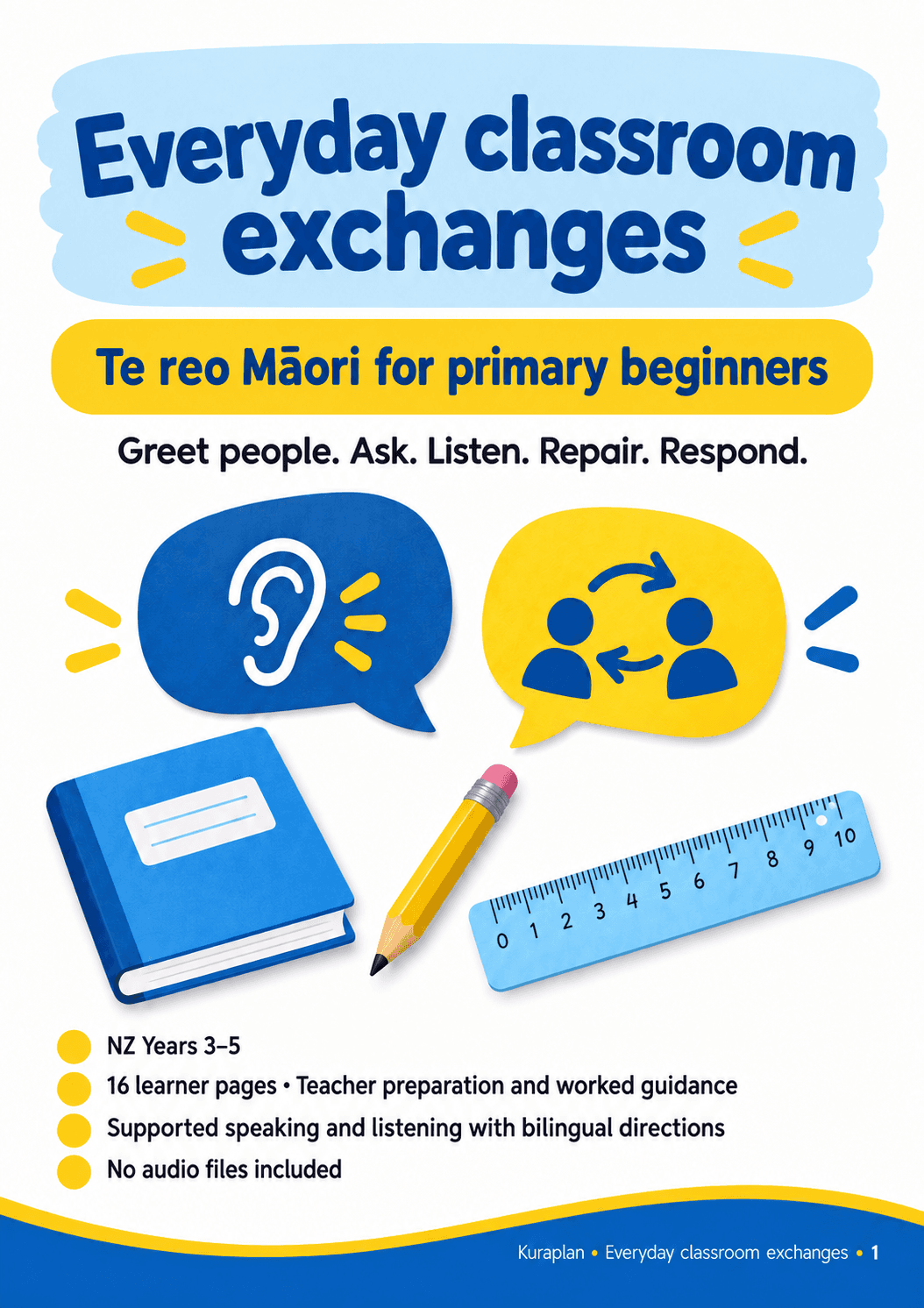 Everyday classroom exchanges: Te reo Māori for beginners