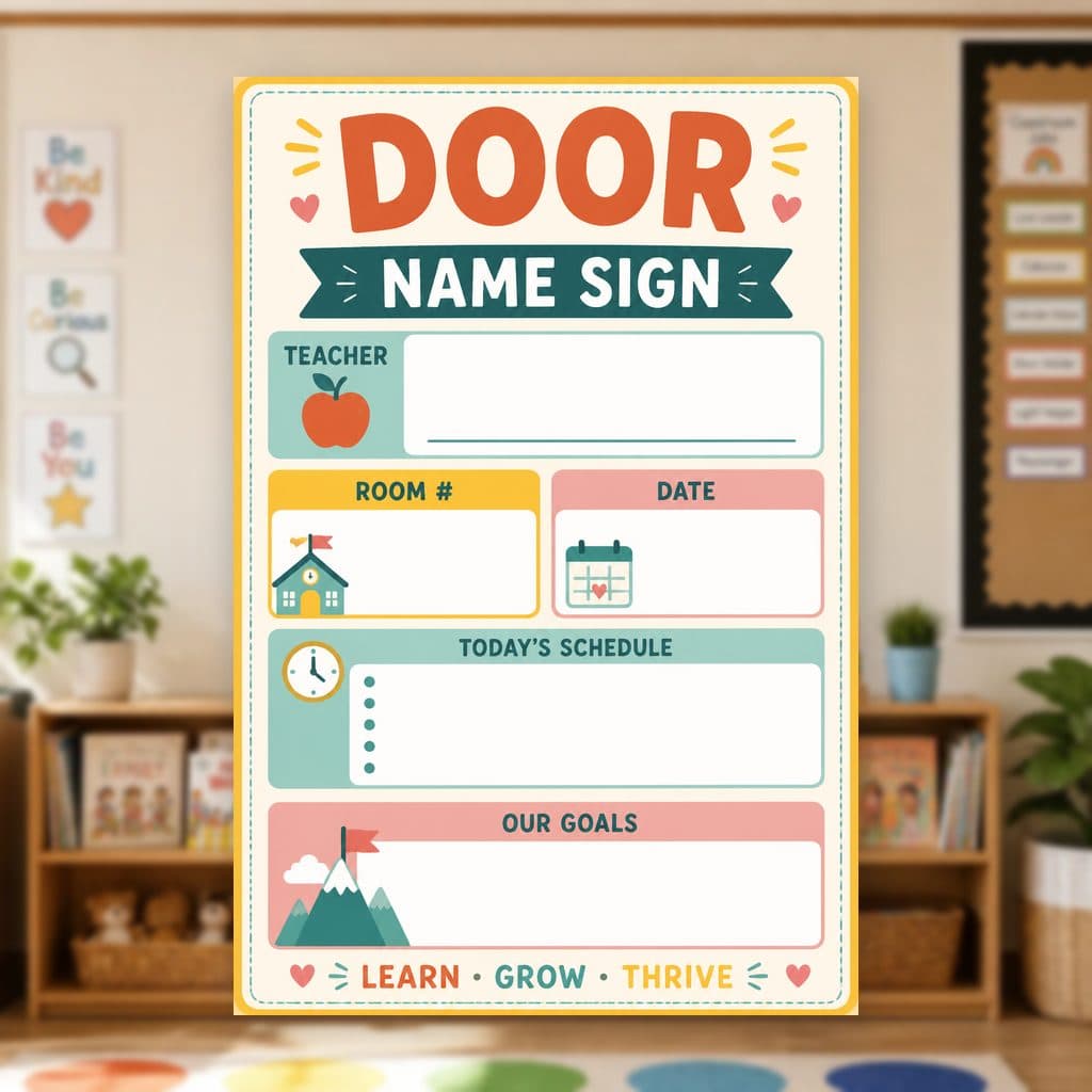Door Name Sign Poster