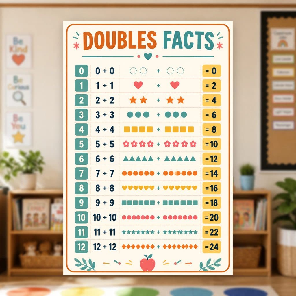 Doubles Facts Poster