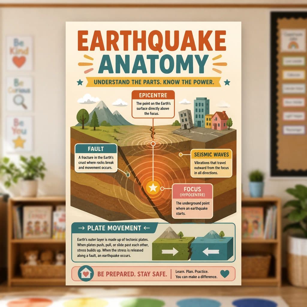 Earthquake Anatomy Poster