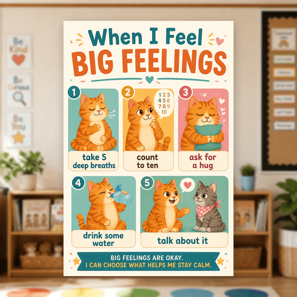 Calm Down Strategies Poster