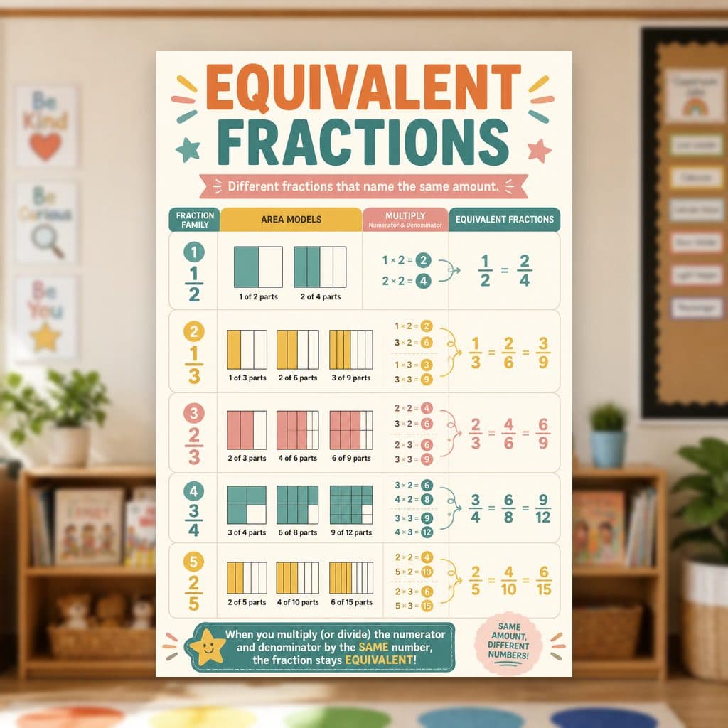 Equivalent Fractions Poster