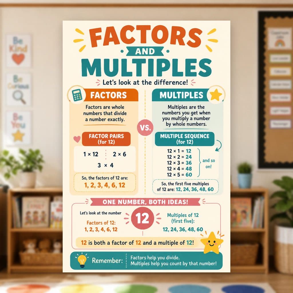 Factors and Multiples Poster
