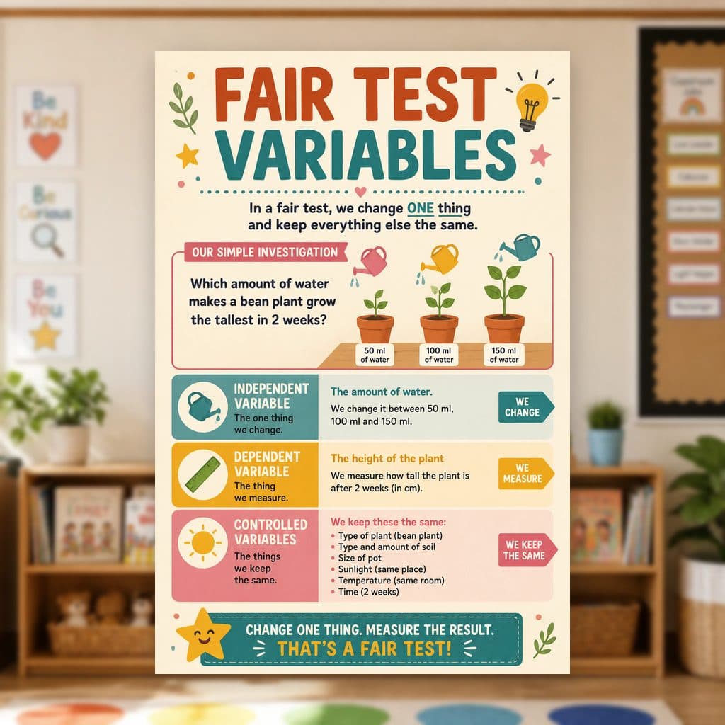 Fair Test Variables Poster