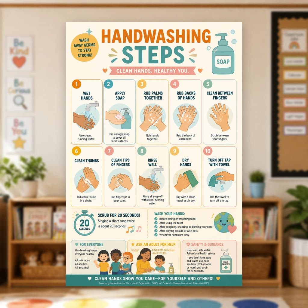 Handwashing Steps Poster