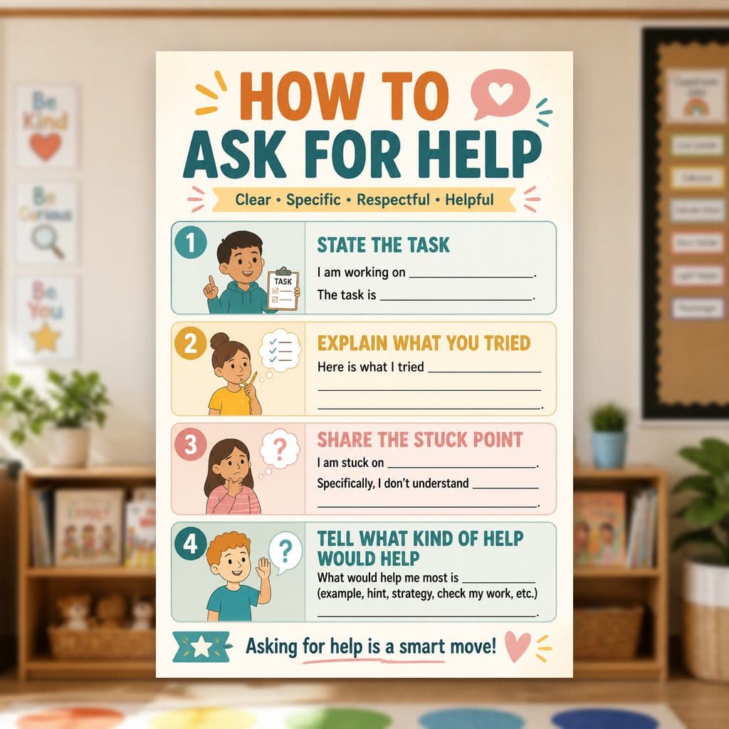 How to Ask for Help Poster