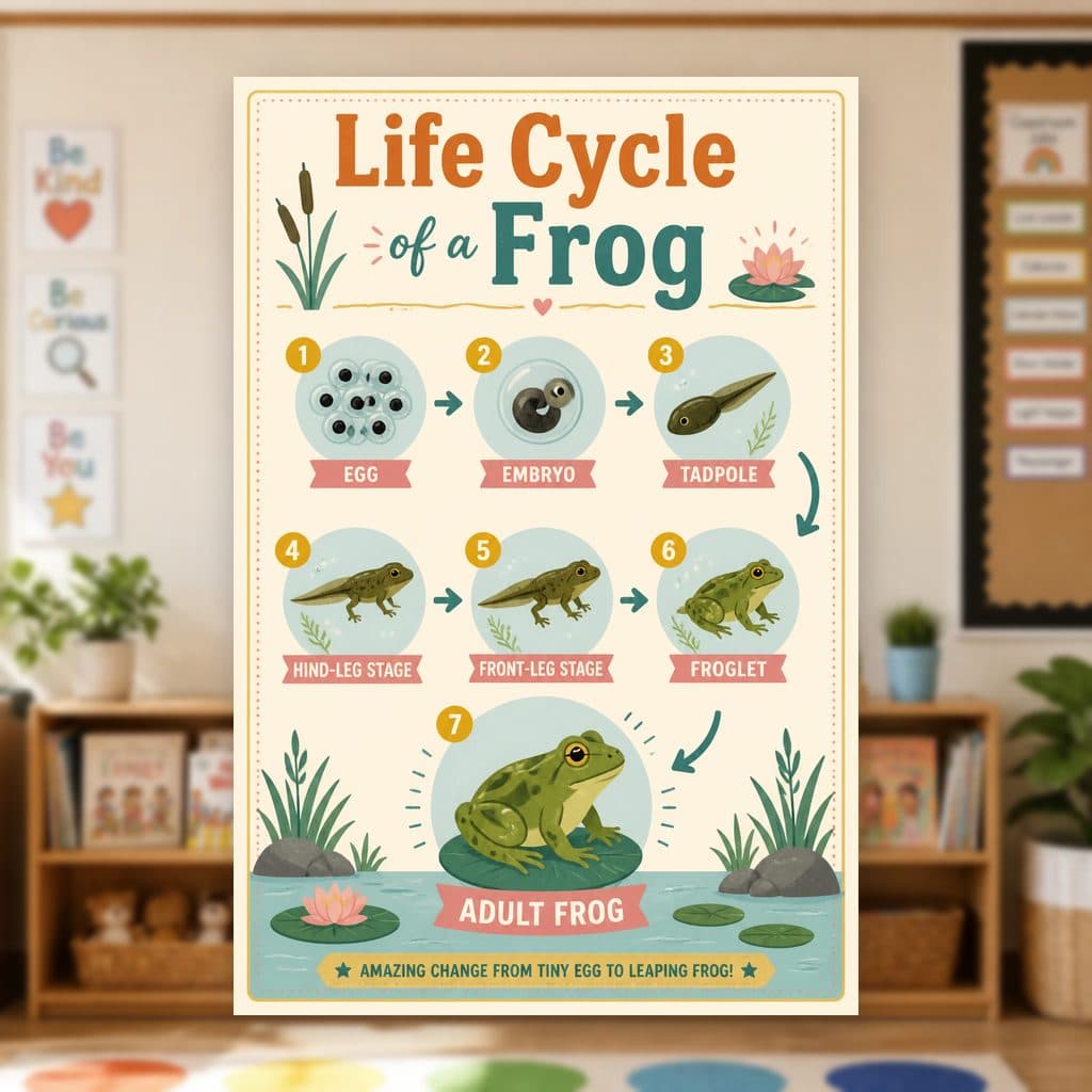 Life Cycle of a Frog Poster