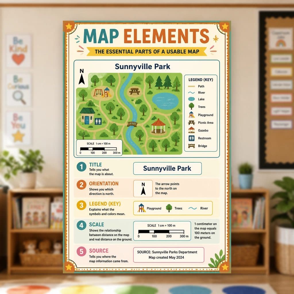 Map Elements Poster