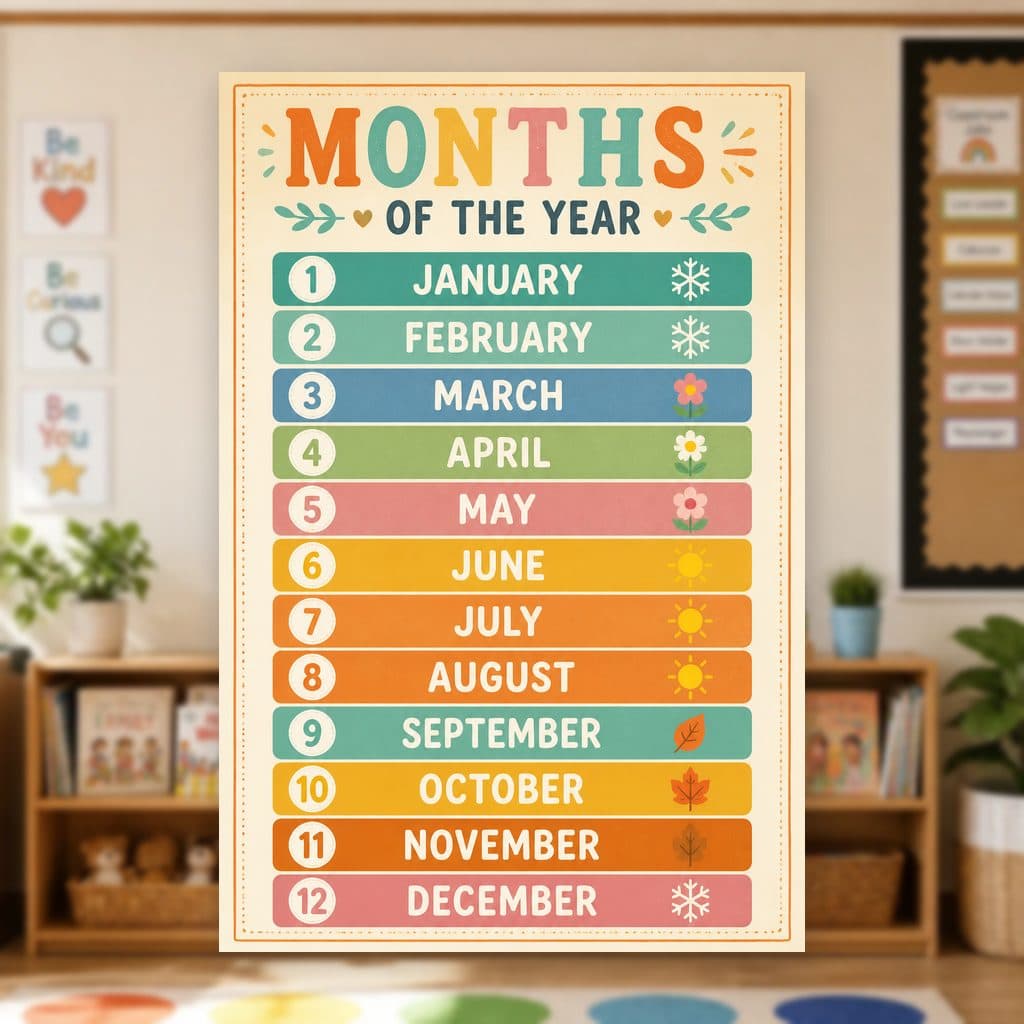 Months of the Year Poster
