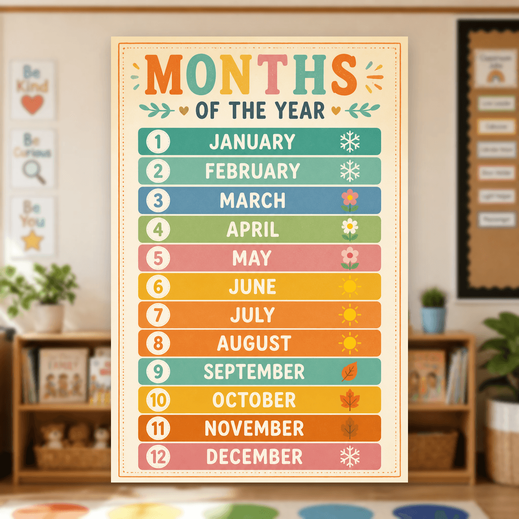 Months of the Year Poster