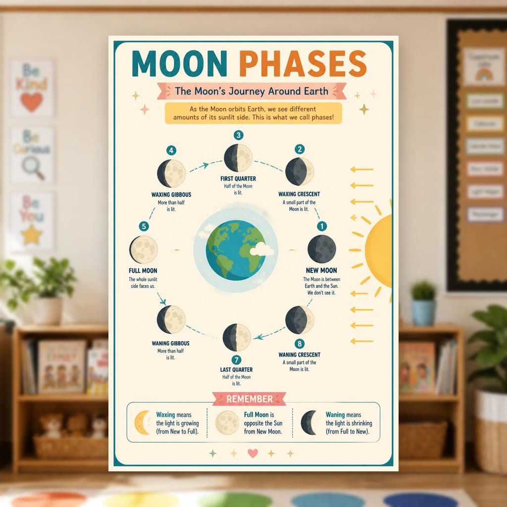 Moon Phases Poster