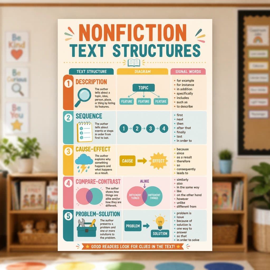 Nonfiction Text Structures Poster