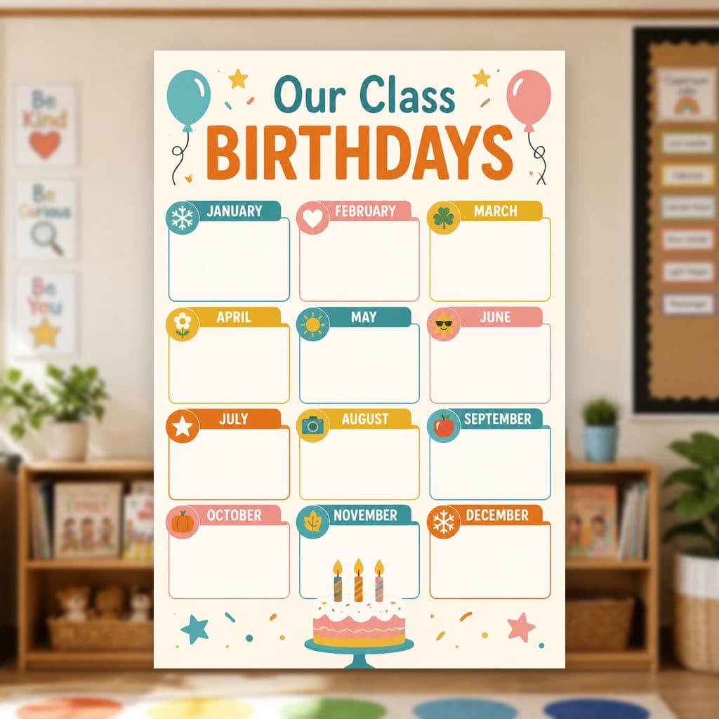 Our Class Birthdays Poster