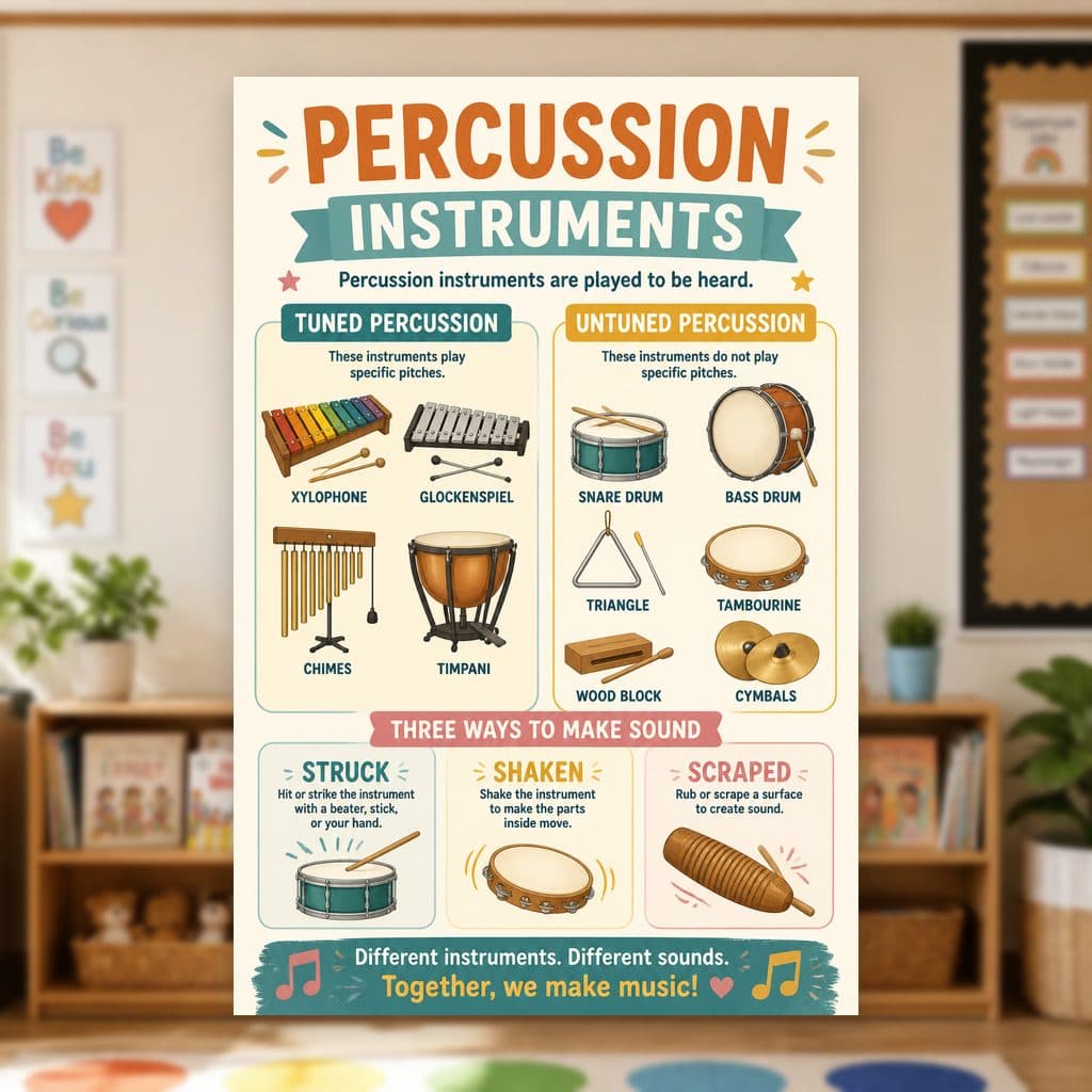 Percussion Instruments Poster
