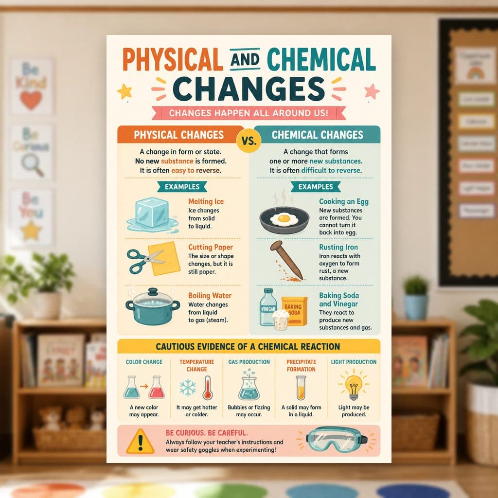 Physical and Chemical Changes Poster