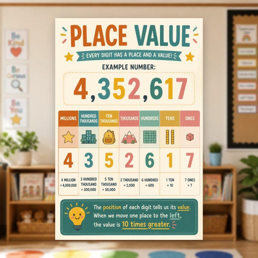 Place Value Chart Poster