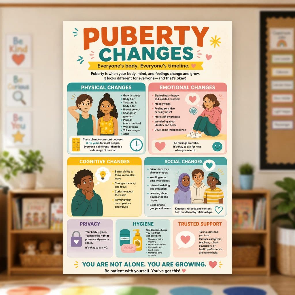 Puberty Changes Poster