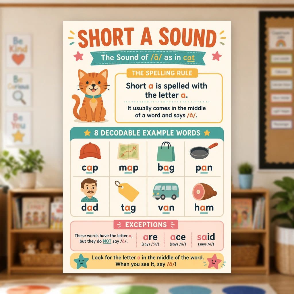 Short A Sound Poster