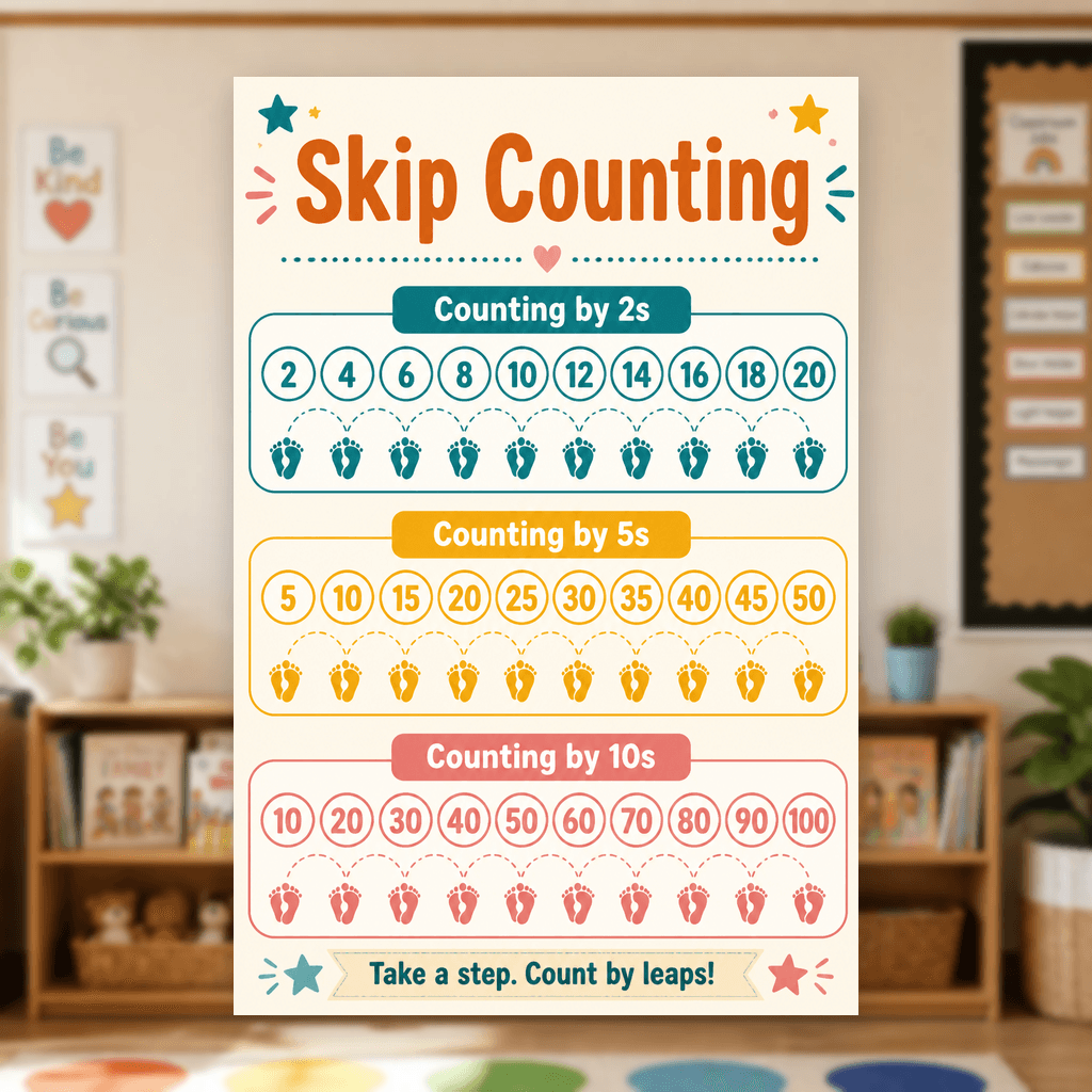 Skip Counting Poster