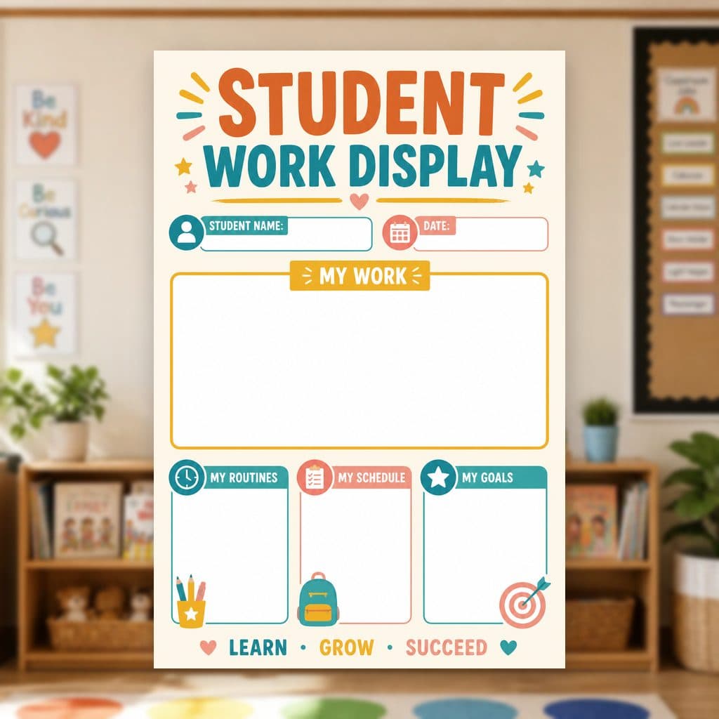 Student Work Display Poster