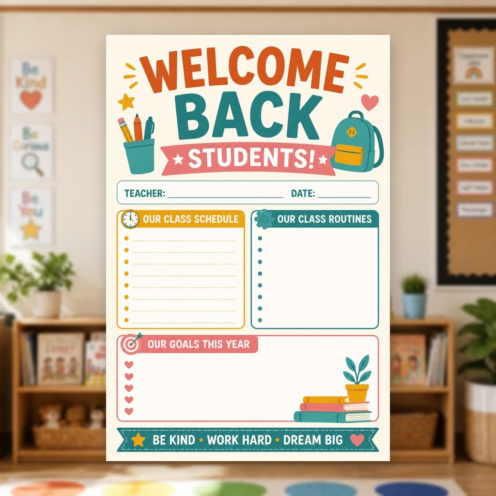 Welcome Back Students Poster
