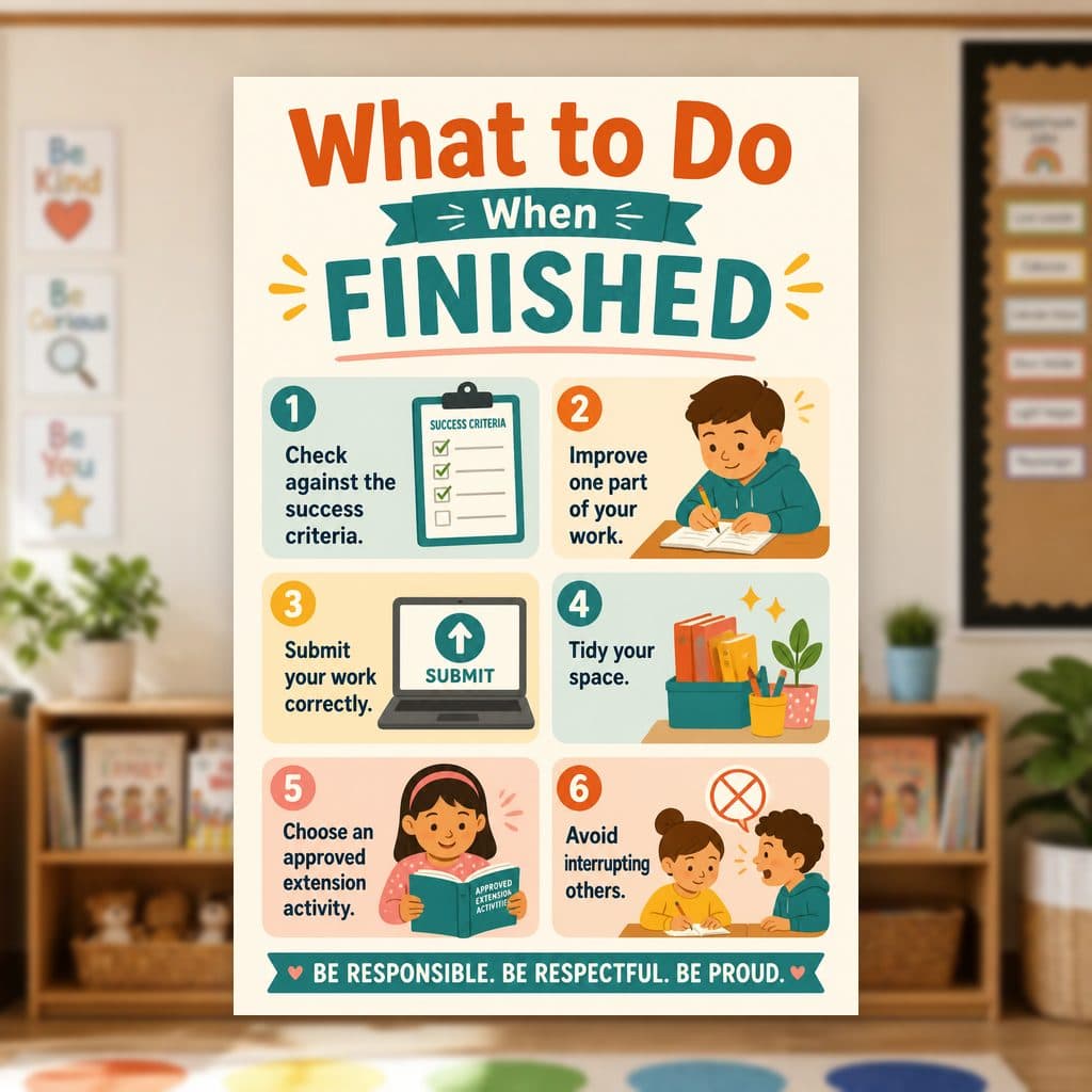 What to Do When Finished Poster