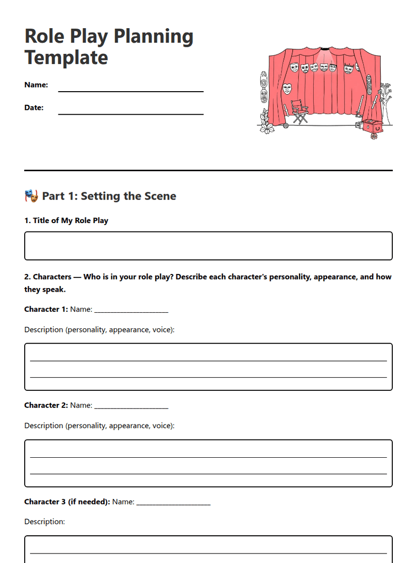 Role Play Planning Template