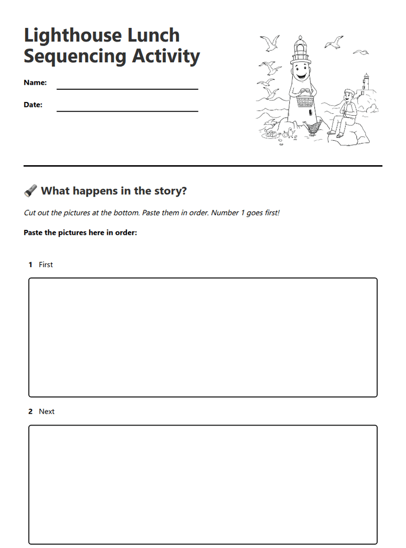 Lighthouse Lunch Sequencing Activity