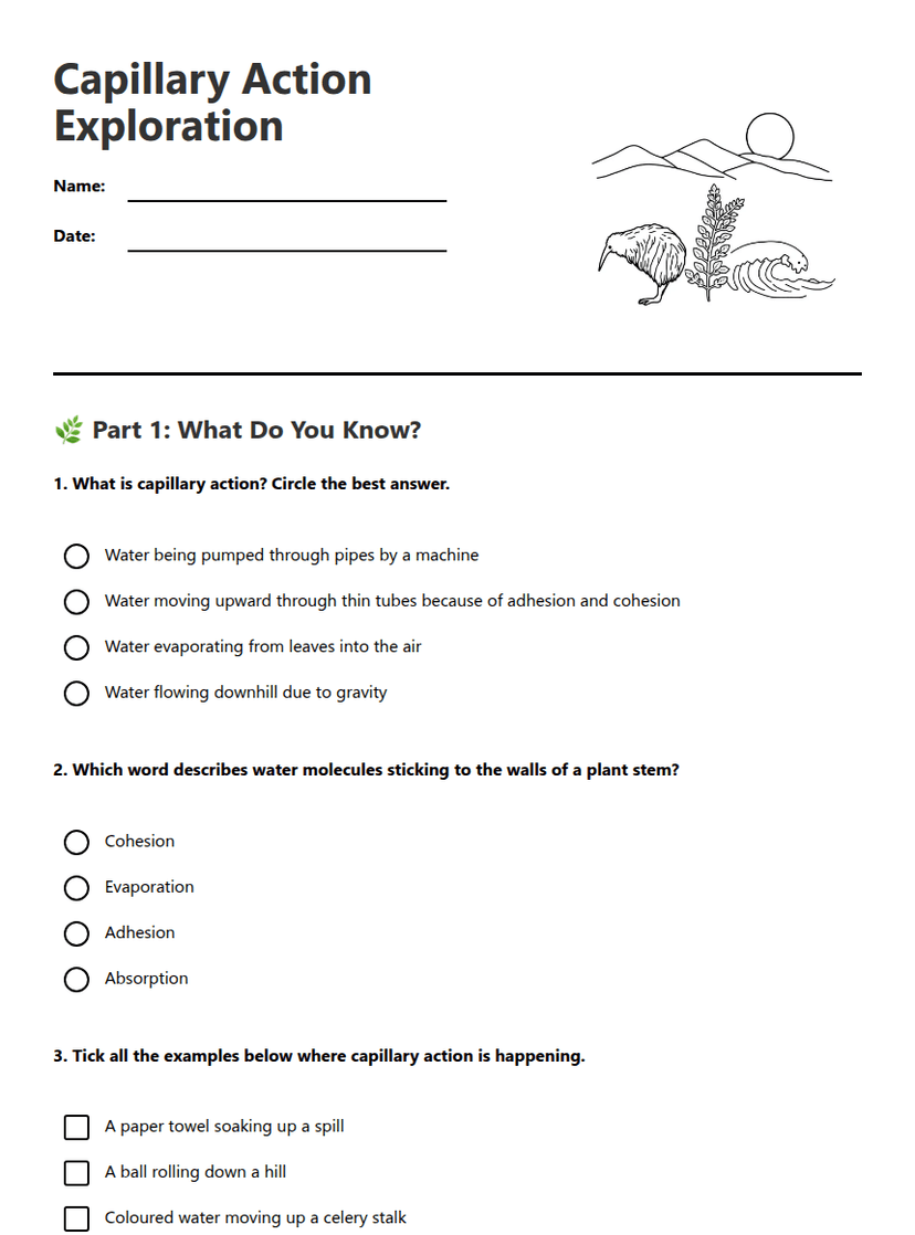 Capillary Action Exploration