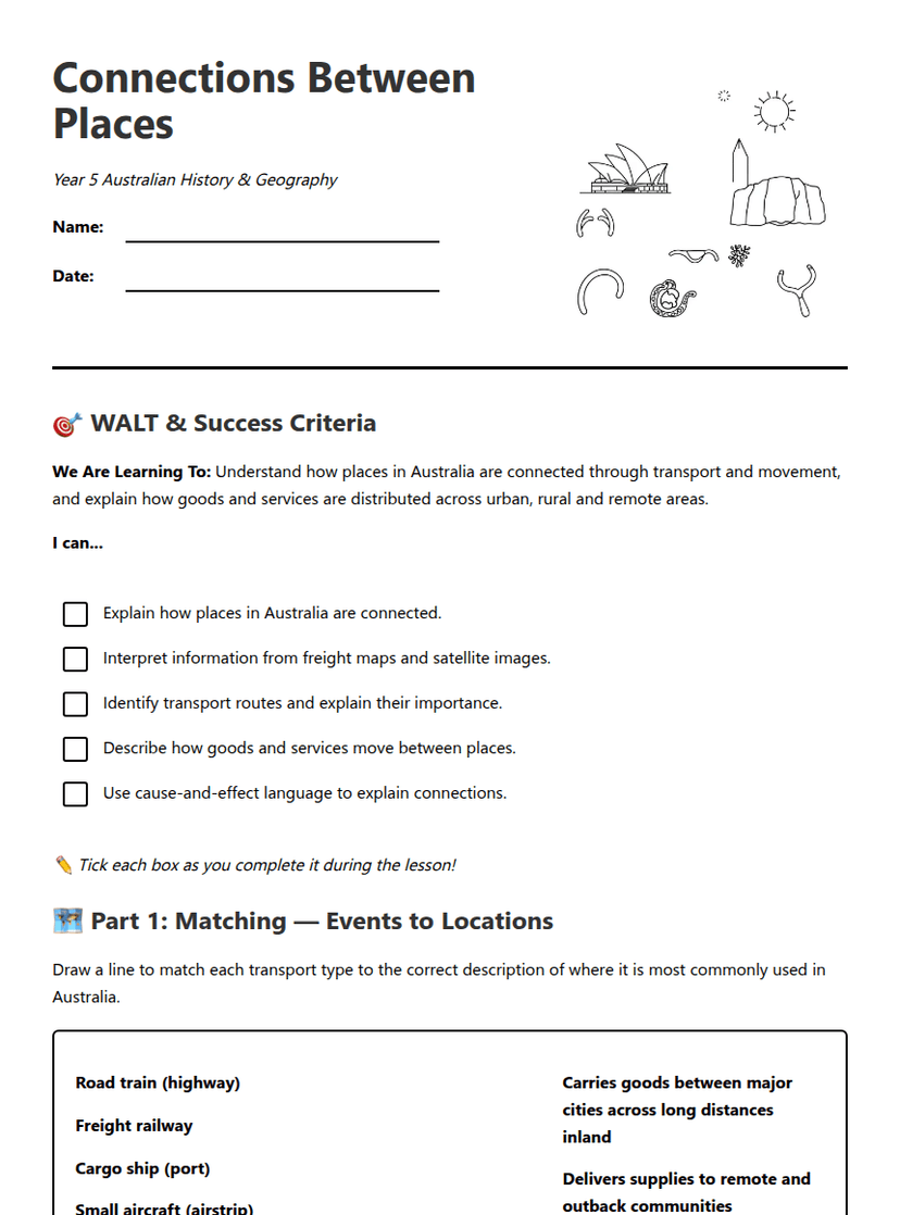 Copy of Historical Connections Worksheet