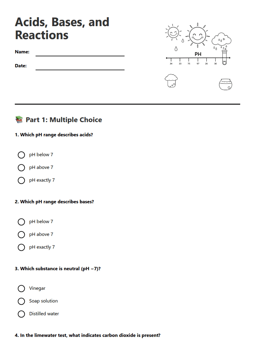 Acids, Bases, and Reactions