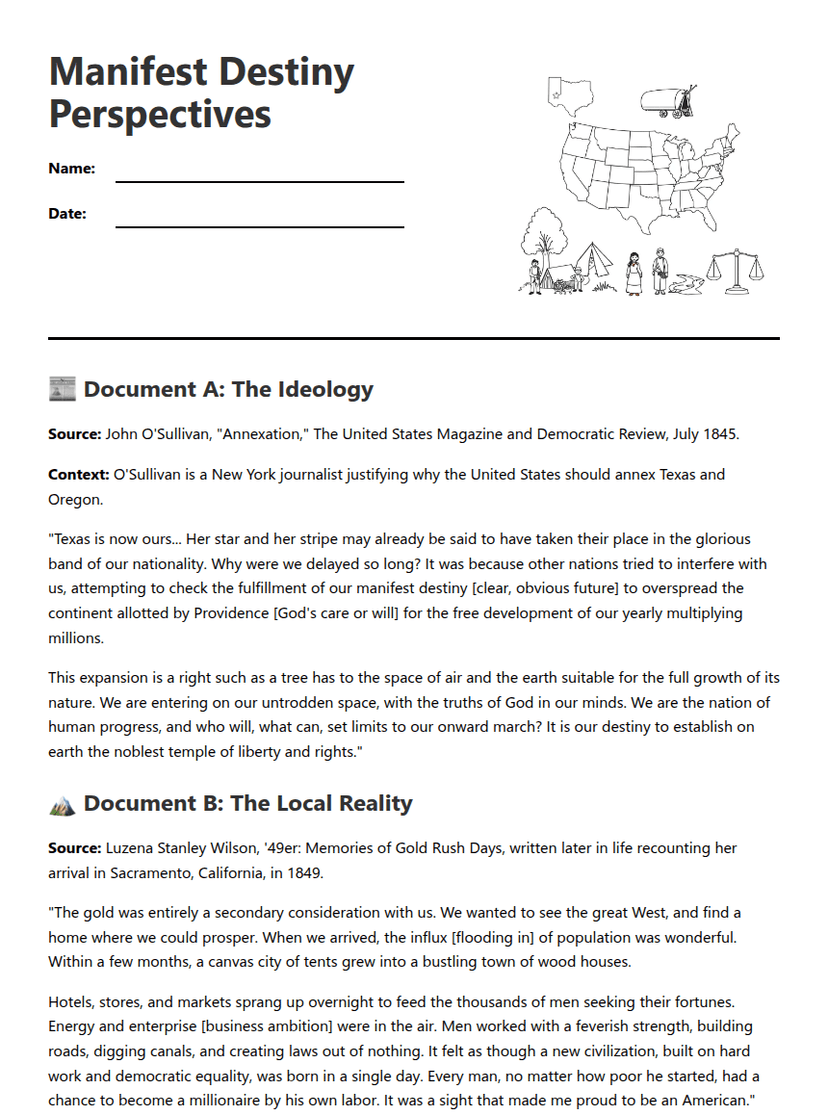 Manifest Destiny Perspectives