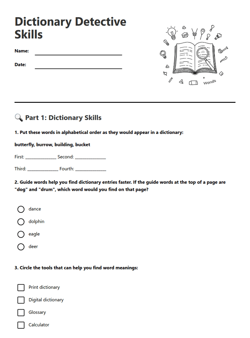 Dictionary Detective Skills