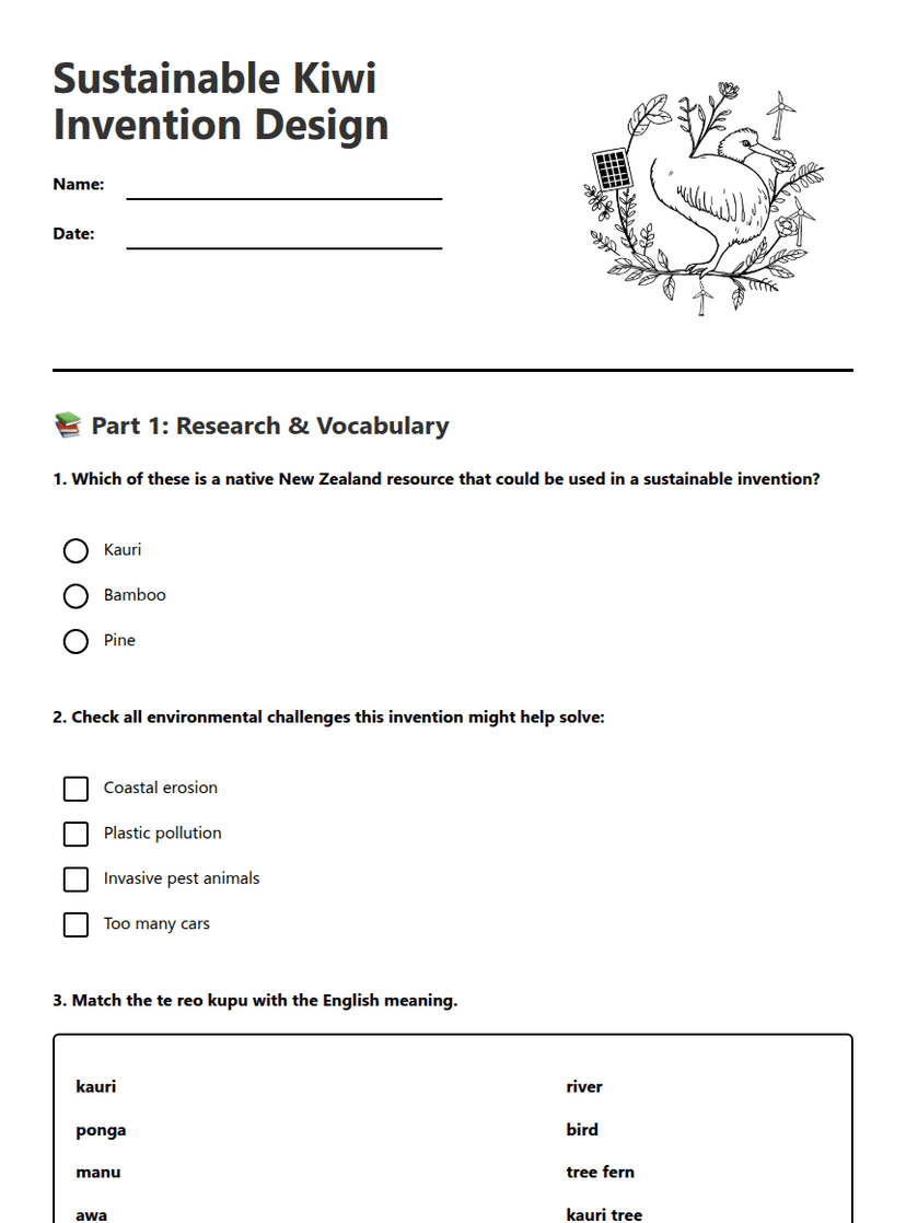 Sustainable Kiwi Invention Design
