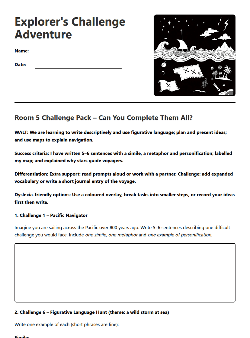 Explorer's Challenge Adventure