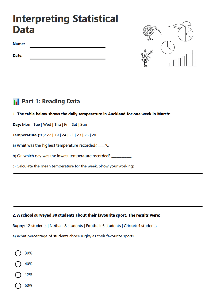 Interpreting Statistical Data