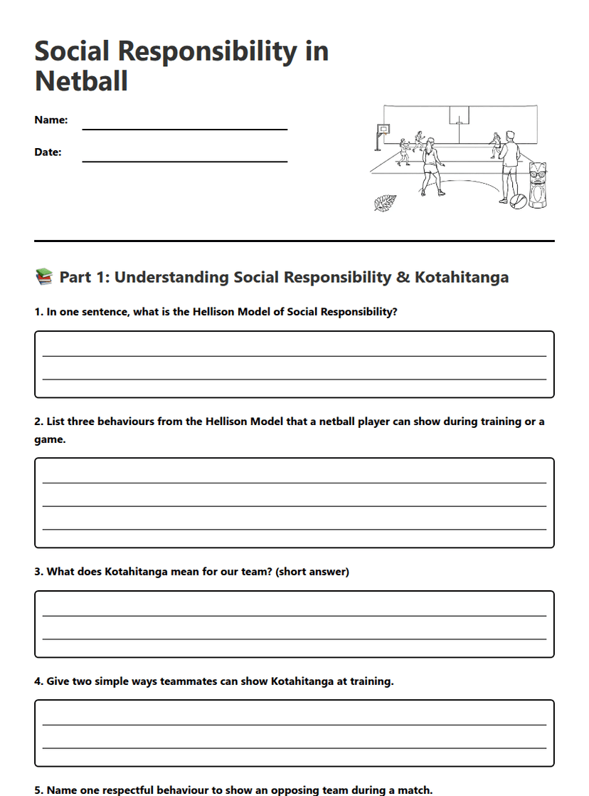 Social Responsibility in Netball