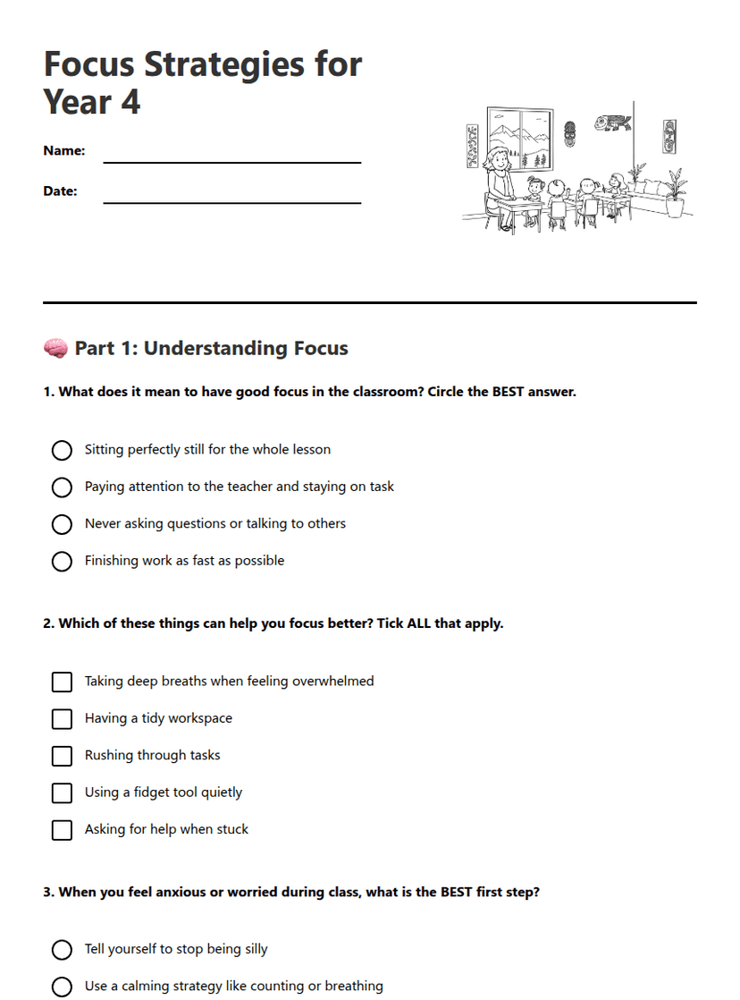 Focus Strategies for Year 4